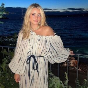 Tory Burch Ivory Off-Shoulder Boho Midi Dress XS Tie-Dye Belted NWOT